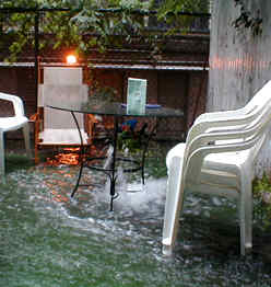 flooded yard